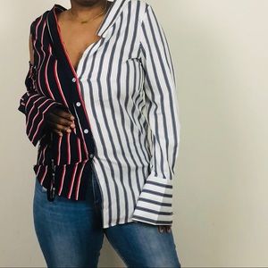 Assymetrical stripe shirt